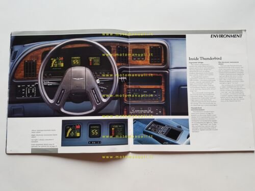 Ford Thunderbird - Elan - Turbo Coupè 1985 depliant brochure …