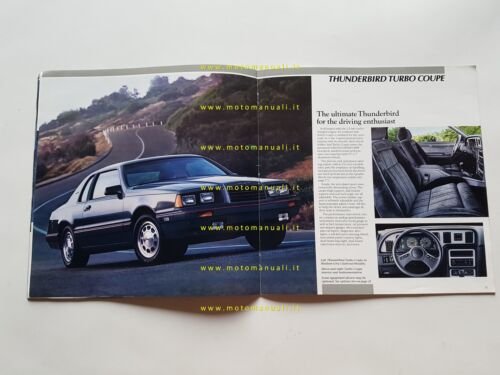 Ford Thunderbird - Elan - Turbo Coupè 1985 depliant brochure …