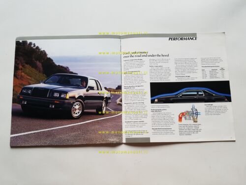 Ford Thunderbird - Elan - Turbo Coupè 1985 depliant brochure …