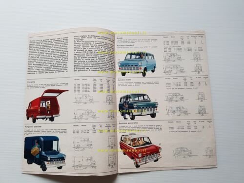 Ford Transit furgoni modelli 1969 depliant italiano originale