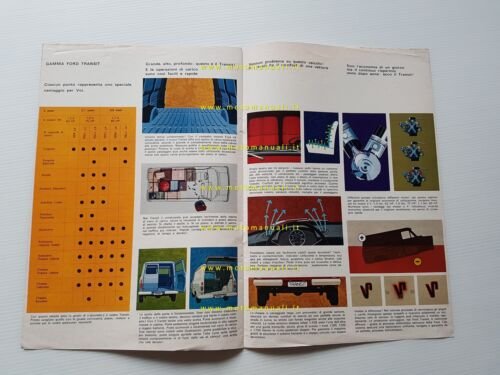Ford Transit furgoni modelli 1969 depliant italiano originale