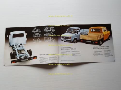 Ford Transit furgoni modelli 1980 depliant francese originale