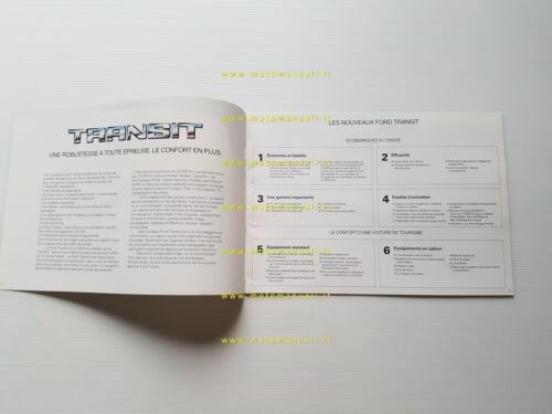 Ford Transit furgoni modelli 1980 depliant francese originale