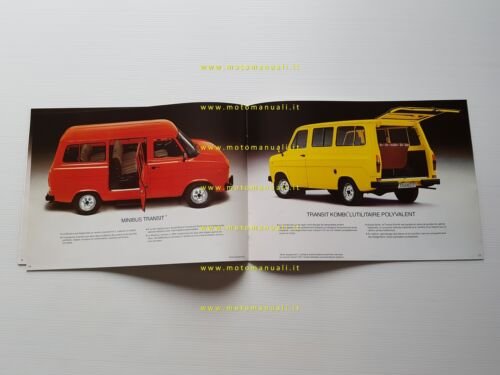 Ford Transit furgoni modelli 1980 depliant francese originale