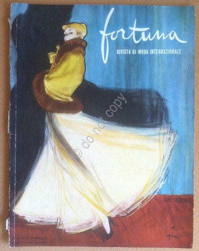 Fortuna Rivista Moda Magazine N.2 Gennaio/Febbraio1948 Illustrata Gruau | Immagine principale