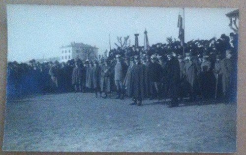 Fotografia Cartolina - Gruppo di militari italiani - 1916