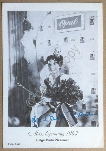 Fotografia con Autografo stampato - Helga Carla Ziesemer - Miss … | Immagine principale