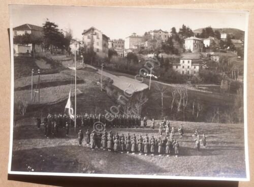 Fotografia d'epoca - Militari - Alzabandiera - primi '900 - …