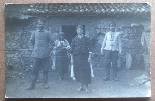 Fotografia d'epoca - primi '900 - Militari e contadini | Immagine principale