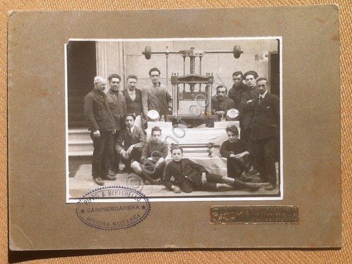 Fotografia d'epoca Genova Sampierdarena Officina meccanica Pippo e Bertorello | Immagine principale
