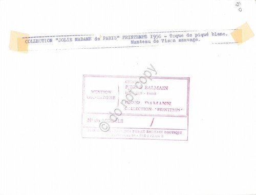 Fotografia Moda P. Balmain Jolie Madame Paris Printemps 1956 originale … | Immagine Gallery 2