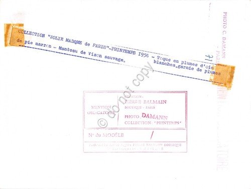 Fotografia Moda P. Balmain Jolie Madame Paris Printemps 1956 originale … | Immagine Gallery 2