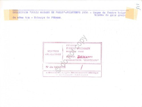 Fotografia Moda P. Balmain Jolie Madame Paris Printemps 1956 originale …