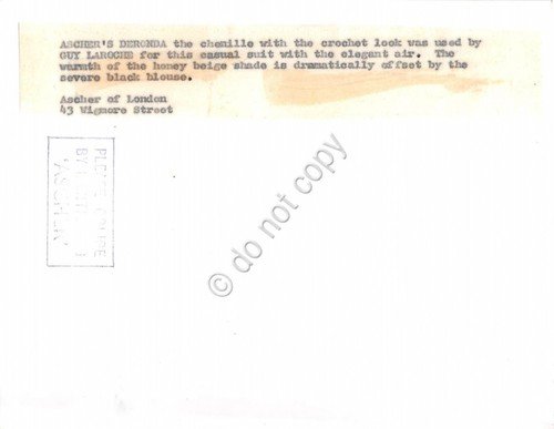 Fotografia Moda Tailleur Guy Laroche per Ascher anni '60 originale … | Immagine Gallery 2