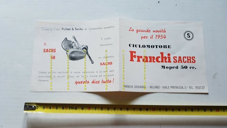Franchi Sachs 50 ciclomotore depliant ITALIANO originale moto brochure
