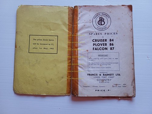 Francis-Barnett Cruiser Twin 89 - Fulmar 88 catalogo ricambi Inglese …