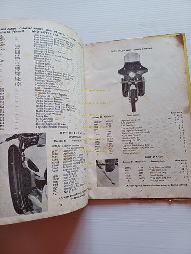 Francis-Barnett Cruiser Twin 89 - Fulmar 88 catalogo ricambi Inglese …