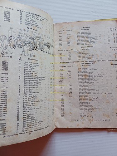 Francis-Barnett Cruiser Twin 89 - Fulmar 88 catalogo ricambi Inglese …