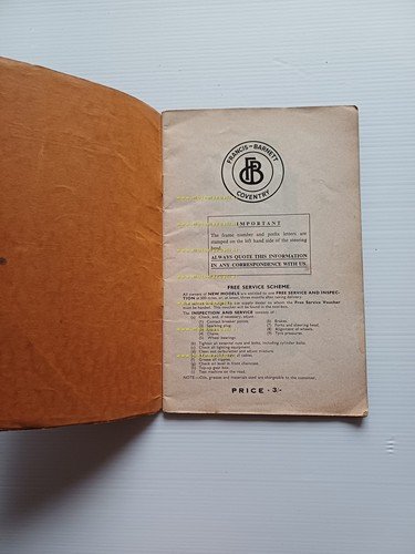 Francis-Barnett Falcon 81 200 1959 manuale uso manutenzione originale
