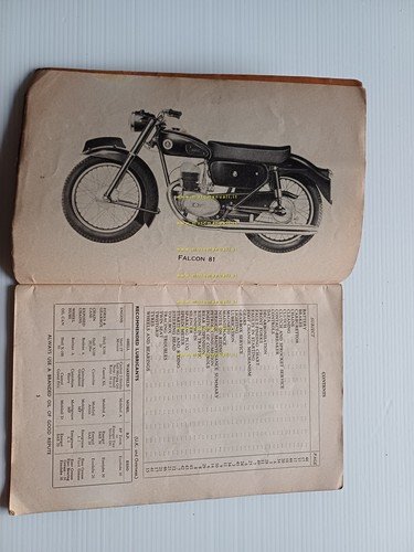 Francis-Barnett Falcon 81 200 1959 manuale uso manutenzione originale