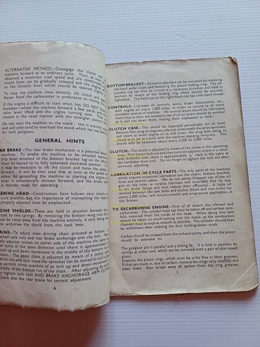 Francis-Barnett Powerbike catalogo ricambi Inglese originale