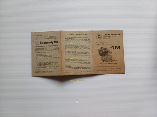 FRANCO MORINI MOTORE 48 4M 1974 manuale uso italiano originale