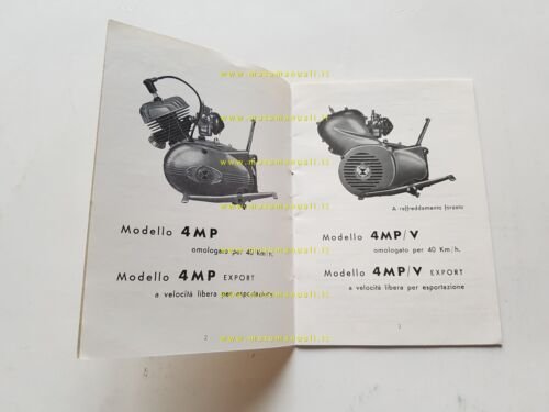Franco Morini motore 50 4 MP-MP.V-MP.S-MP.SV 1968 manuale uso libretto …