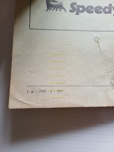 FRANCO MORINI MOTORE 50 6V 1977 manuale uso italiano originale