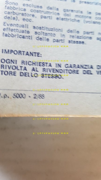 Franco Morini motore 50 GS.A manuale uso manutenzione originale OWNER'S …