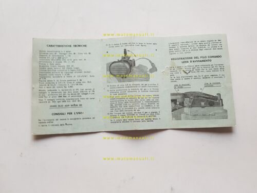 Franco Morini motore 50 Gyromat 1974 manuale uso manutenzione libretto …