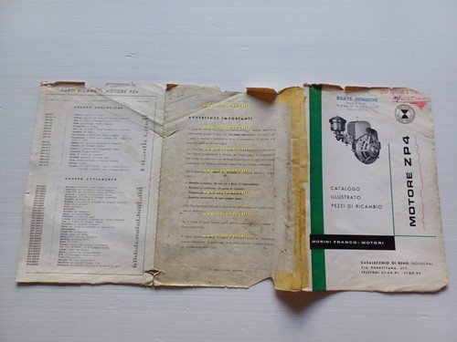 Franco Morini Motore Industriale ZP4 catalogo ricambi originale