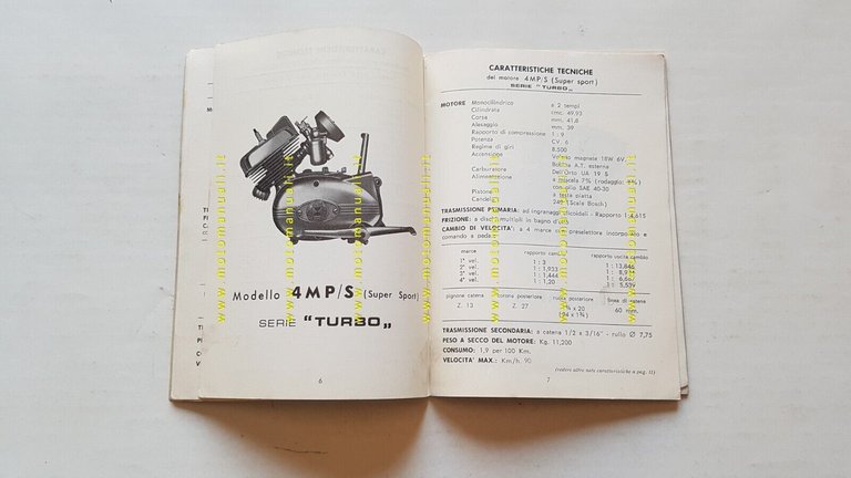 Franco Morini motori 48 4MP-MP/V-MP/S-MP-SV manuale uso manutenzione originale