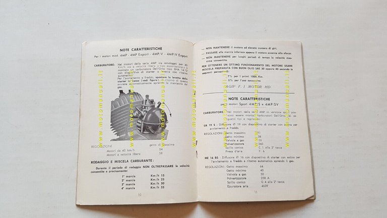 Franco Morini motori 48 4MP-MP/V-MP/S-MP-SV manuale uso manutenzione originale