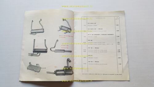 Fratelli Parolini catalogo silenziatori marmitte speciali FIAT 500-600-850-1100