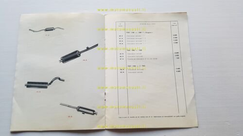 Fratelli Parolini catalogo silenziatori marmitte speciali FIAT 500-600-850-1100