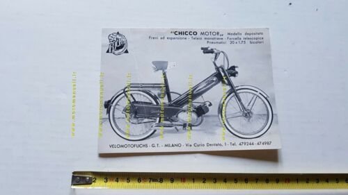 Fuchs Chicco 50 depliant ITALIANO anni 50 originale moto brochure