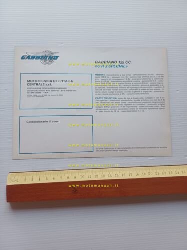 Gabbiano 125 CR3 Special Regolarità 1977 depliant originale