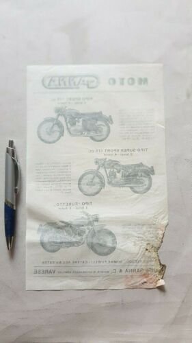 Ganna produzione moto anni '50 depliant originale genuine motorcycle brochure