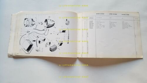 Garelli 125 motore Parilla 1960 catalogo ricambi originale Spare Parts …