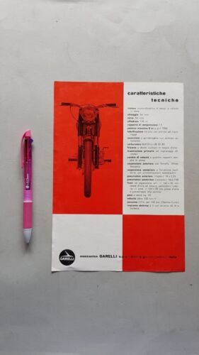 Garelli 125 motore Parilla 1962 depliant originale brochure