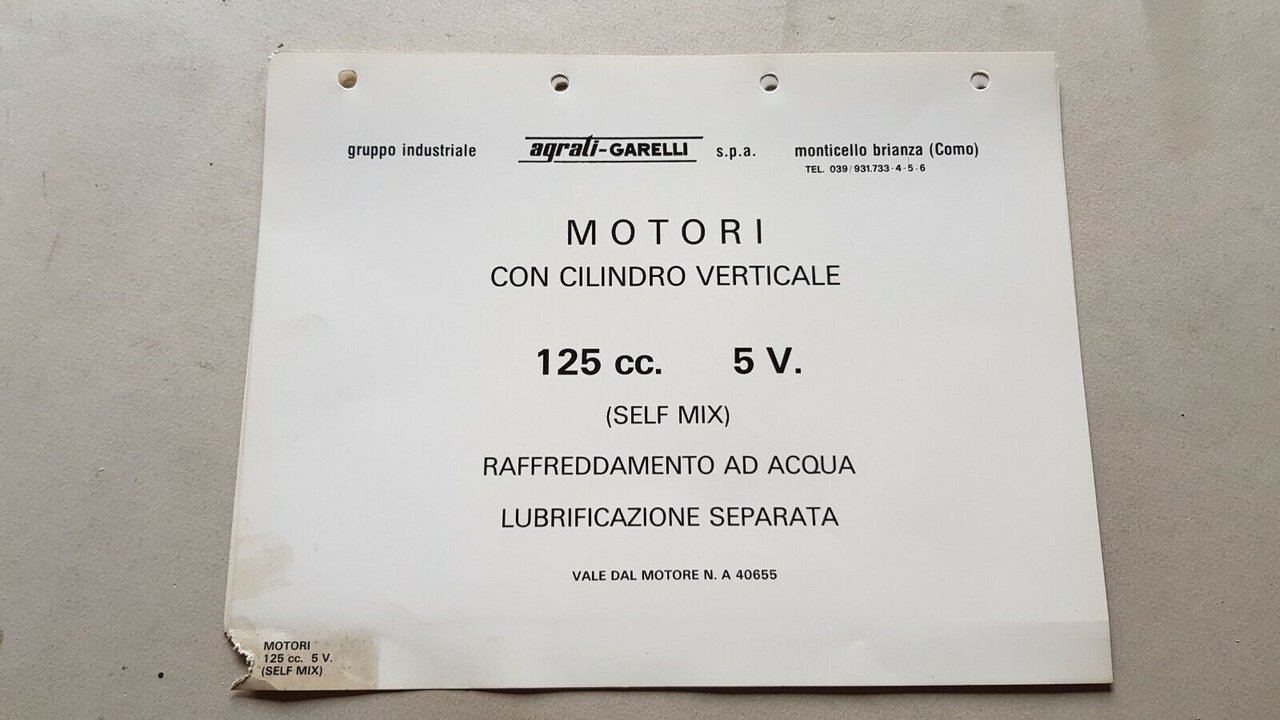 GARELLI 125 MOTORI 5V Self Mix LC catalogo ricambi spare …