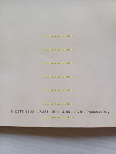 Garelli 320 Trial 1985 manuale uso manutenzione libretto ITALIANO originale