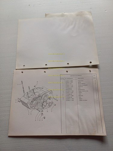 Garelli 320 Trial 6V 1985 catalogo ricambi MOTORE originale