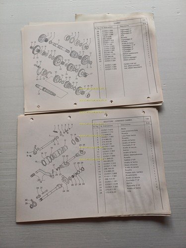 Garelli 320 Trial 6V 1985 catalogo ricambi MOTORE originale