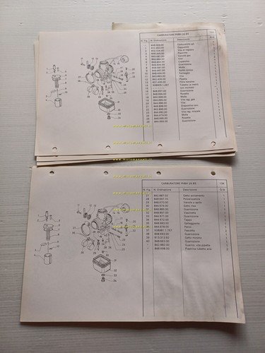 Garelli 320 Trial 6V 1985 catalogo ricambi MOTORE originale