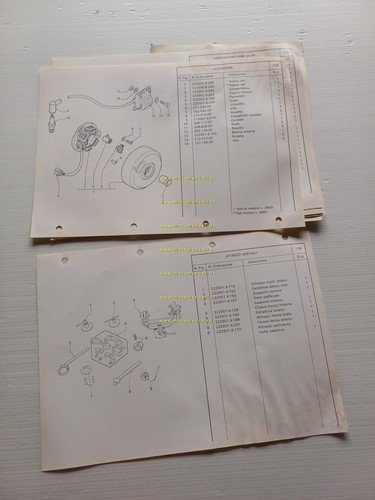 Garelli 320 Trial 6V 1985 catalogo ricambi MOTORE originale