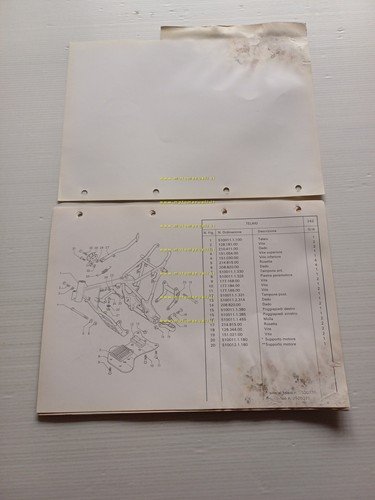 Garelli 320 Trial 6V 1985 catalogo ricambi TELAIO originale