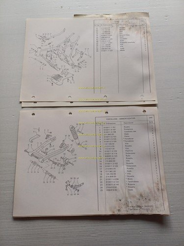 Garelli 320 Trial 6V 1985 catalogo ricambi TELAIO originale