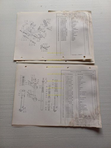Garelli 320 Trial 6V 1985 catalogo ricambi TELAIO originale