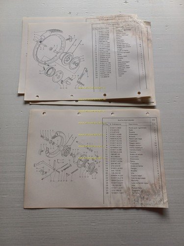 Garelli 320 Trial 6V 1985 catalogo ricambi TELAIO originale